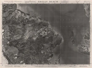 Shelly Beach / this mosaic compiled by N.Z. Aerial Mapping Ltd. for Lands and Survey Dept., N.Z.