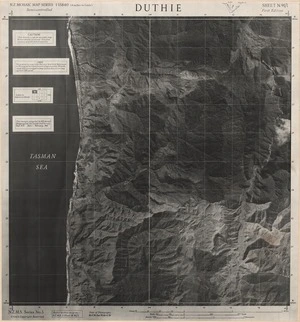Duthie / this mosaic compiled by N.Z. Aerial Mapping Ltd. for Lands and Survey Dept., N.Z.