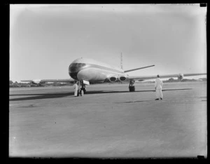 Comet aircraft, Whenuapai Airport, Waitakere, Auckland
