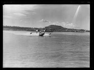 Tourist Air Travel, Grumman Widgeon aircraft on water, Devonport, Auckland