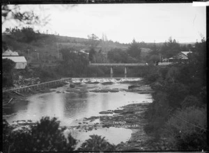 The falls and bridge at Warkworth