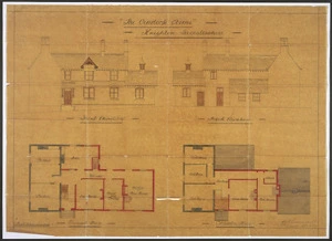R J & J Goodacre, architects :"The Cradock Arms", Knighton, Leicestershire, 13 Feb[ruar]y 1875. [Plans and elevations].