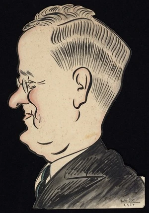 Artist unknown :[Cut-out caricature, probably of Vladas Ranten]. 1934.