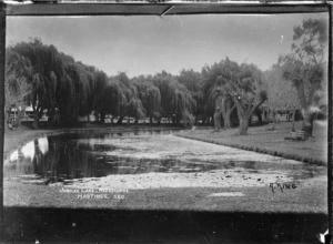 Jubilee Lake in the grounds at the Hastings Racecourse - Photograph taken by H. King?