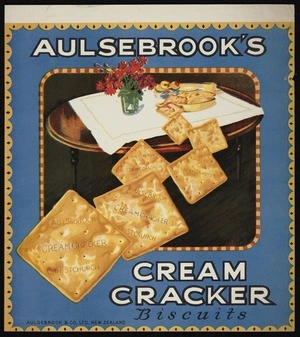[ Whitcombe & Tombs Ltd?]: Aulsebrook & Co. Ltd, New Zealand. Aulsebrook's cream cracker biscuits [1940-1950s?]
