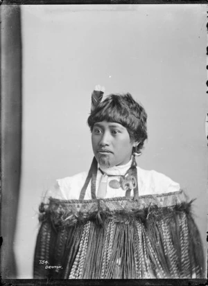 Unidentified Maori woman - Photograph taken by Frank J Denton