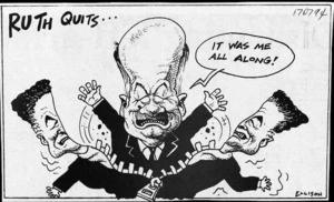 Ellison, Anthony, 1966- :Ruth quits. It was me all along! Auckland Star, 17 July 1994.