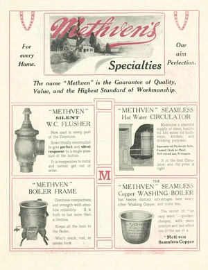 Methven Ltd :Methven's specialties for every home. [ca 1910]