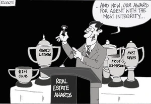 "and now, our award for agent with the most integrity"