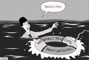 No early tax cuts from National