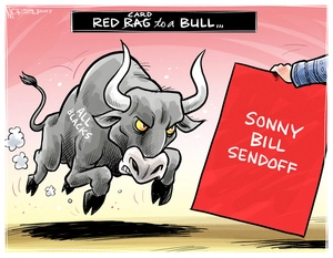 Red card to a bull