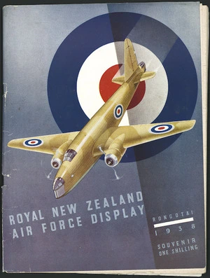 [Roundhill, Bernard?], 1911-2005 :Royal New Zealand Air Force display, Rongotai 1938. Souvenir. [Front cover]