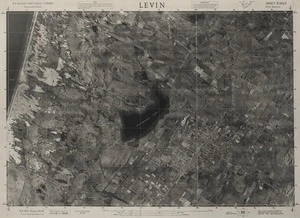 Levin / this mosaic compiled by N.Z. Aerial Mapping Ltd. for Lands and Survey Dept., N.Z., April 1948 & April 1949.