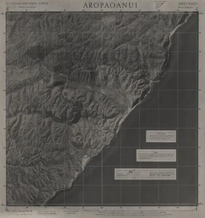 Aropaoanui / this mosaic compiled by N.Z. Aerial Mapping Ltd. for Lands and Survey Dept., N.Z.