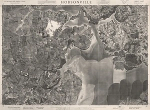Hobsonville / this mosaic compiled by N.Z. Aerial Mapping Ltd. for Lands & Survey Dept., N.Z.