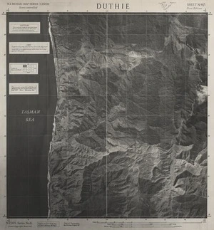 Duthie / this mosaic compiled by N.Z. Aerial Mapping Ltd. for Lands and Survey Dept., N.Z.