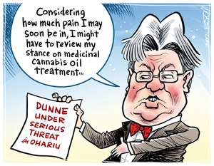Peter Dunne looks at poll result saying he is under serious threat in Ohariu electorate race