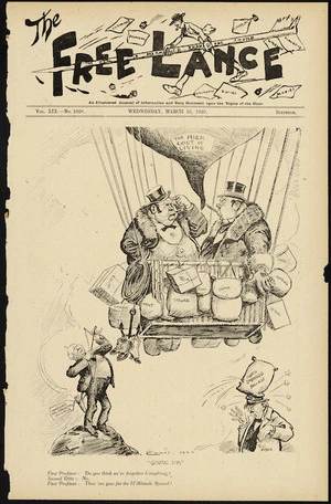 Glover, Thomas Ellis, 1891?-1938 :Going up. The Free Lance, 10 March 1920 (front page).