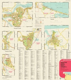 Map of Whakatane, Kawerau, Murupara, Opotiki, Edgecumbe & Ohope Beach.