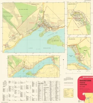 Map of Queenstown, Frankton, Arrowtown.