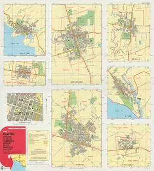 Map of Hawera, Manaia, Opunake, Stratford, Eltham, Patea, Waverley