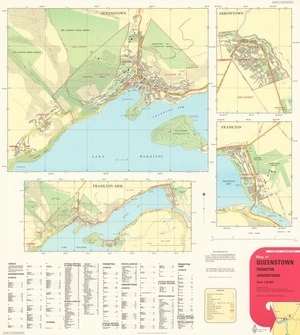 Map of Queenstown, Frankton, Arrowtown.