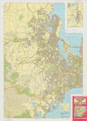 Street map of Auckland west, Helensville, Glen Eden, Henderson, New Lynn