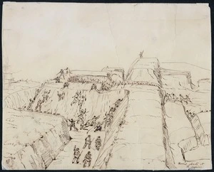 [Heaphy, Charles] 1820-1881 :Naval attack at Rangiriri [1863]