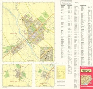 Street map of Ashburton, Methven, Rakaia