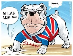 British bulldog squashes Islamic terrorist