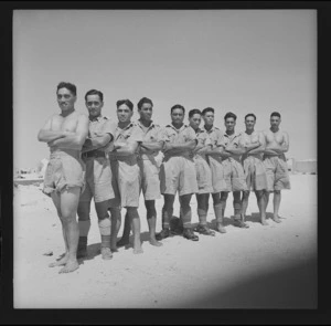 Members of the 28th New Zealand (Maori) Battalion at swimming sports in Helwan, Egypt
