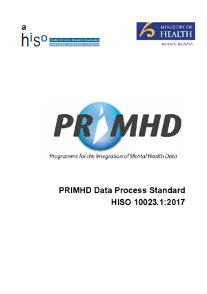 PRIMHD data process standard. HISO 10023.1:2017.