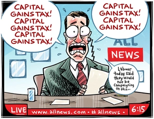"Capital gains tax! Capital gains tax! Capital gains tax!"