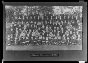 1898 group portrait of students at King's College, Remuera, Auckland