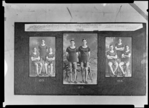 Three portraits of student athletes, King's College, Remuera, Auckland