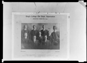 Group portrait of King's College Old Boys' Association Executive Committee 1904-1906