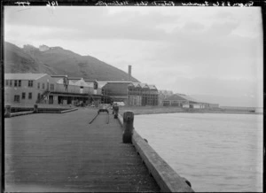 Photograph of the patent slip and USSC laundry at Evans Bay, Wellington