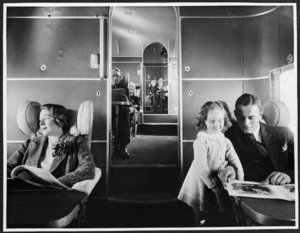 Passengers on board a seaplane