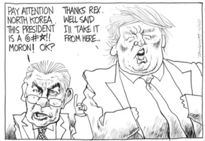 Rex Tillerson and Donald Trump talk to North Korea