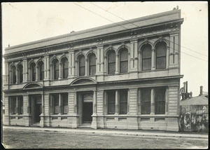 View of the Wakefield street addition to the Wellington Technical School, built 1898-1899.