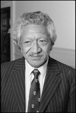 John Rangihau, consultant to the Department of Maori Affairs - Photograph taken by Stuart Ramson