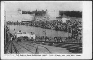 [Postcard]. N.Z.International Exhibition, 1906-7. No. 9 - Wonderland from Water Chute. Webb, photo. Smith & Anthony Limited [1906].