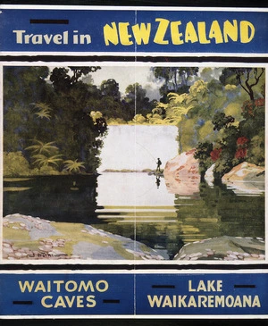 Mitchell, Leonard Cornwall 1901-1971 :Travel in New Zealand. Waitomo Caves, Lake Waikaremoana. [1933].