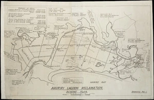 [Creator unknown] :Ahuriri Lagoon reclamation. Scheme plan. [copy of ms map]. Drawing no. 1. [ca. 1932]
