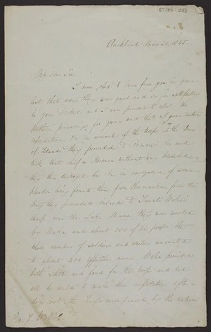 Letter and Mission land purchase document (ET/MS 33-34)
