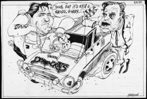 Hodgson, Trace, 1958- :...Yeah, but it's still a Skoda, Garry... New Zealand Listener, 8 June 1985.