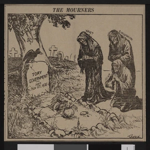 McAnally, Ivan M, 1908-1991 :The mourners. The Standard, 29 November 1945.