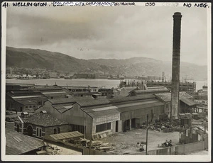 Creator unknown :Photograph of the city refuse destructor in Wakefield Street, Wellington