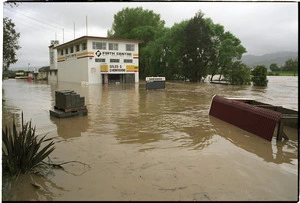 The Firth Centre flooded by the Hutt River - Photograph taken by Ross Giblin