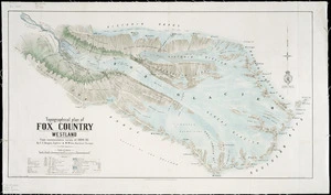 Topographical plan of Fox country, Westland / from reconnaissance survey of 1894-95 by C.E. Douglas and A.P. Harper, explorers ; drawn by G.P. Wilson, July 1986.
